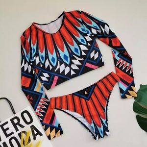 Two Piece Tribal Swimsuit